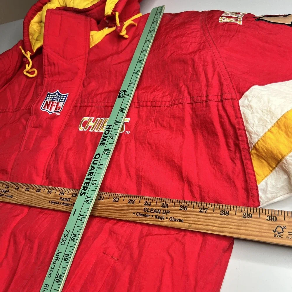 Vintage Kansas City Chiefs Starter NFL Pro Line Puffer Jacket Red Mens XL Hooded